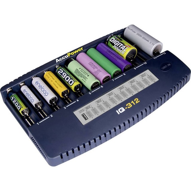 AccuPower IQ312 Batteriladdare NiCd, NiMH, LiIon 10340,