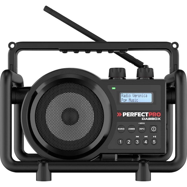 PerfectPro DABBOX Byggarbetsradio DAB+, FM AUX,