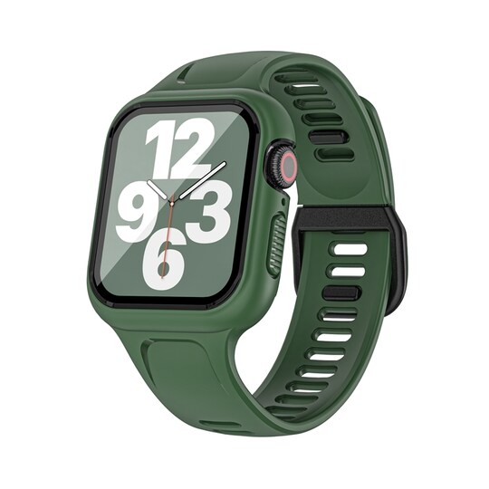 Ersättningsarmband med skärmskydd Grön Apple Watch 4-6 Gen 38/40 mm -  Elgiganten