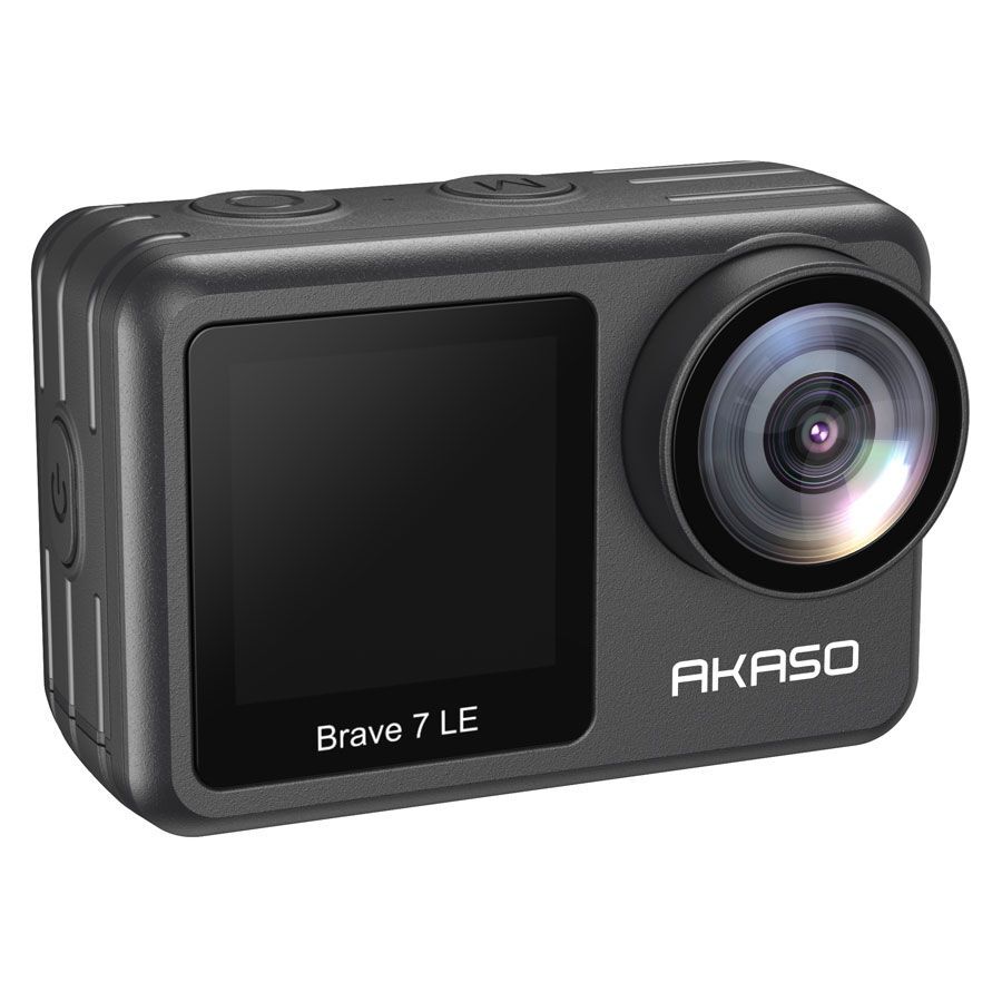 AKASO Brave 7 LE dubbelskärm 4K/30fps actionkamera, IPX7 vattentät
