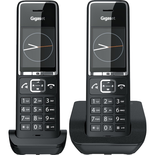 Gigaset Comfort 550 Duo trådlös telefon (svart/krom)
