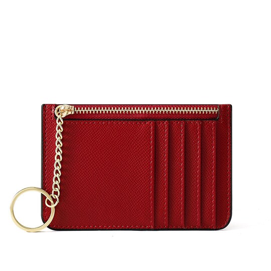 Korthållare plånbok med nyckelring 6 fack Röd - Elgiganten