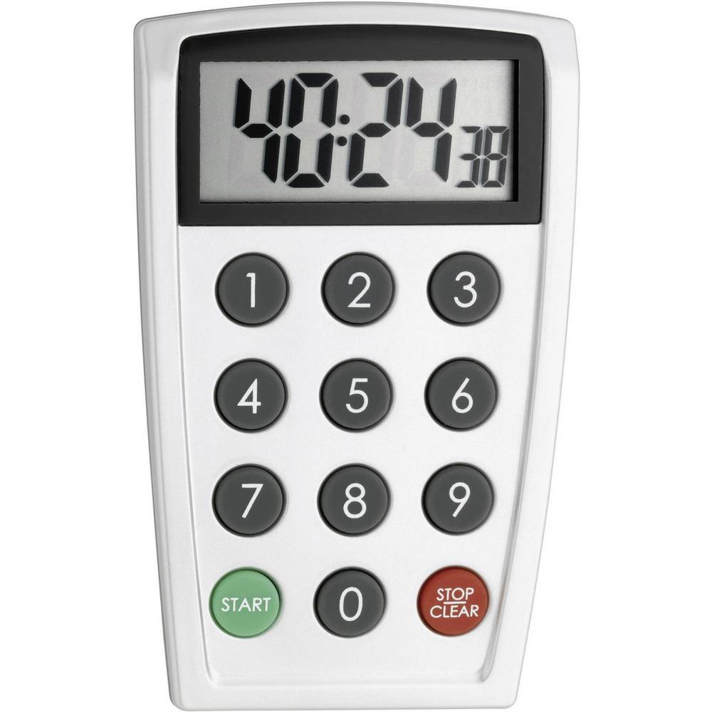 TFA Dostmann 38 2026 Timer Silver Digital Elgiganten Elgiganten