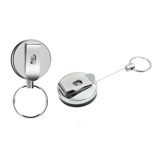 Utdragbar nyckelring med jojo-funktion och snöre 62 cm 2-pack - Elgiganten