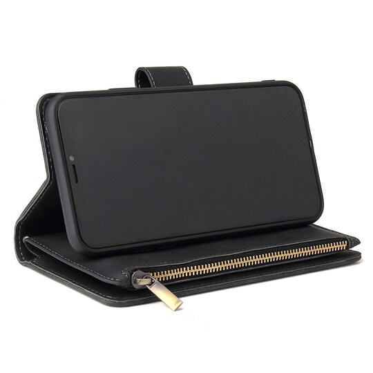 Plånboksfodral med korthållare och handledsrem PU-läder Svart Samsung -  Elgiganten