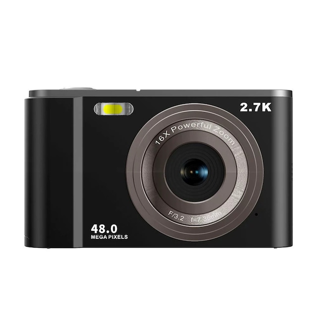 Digitalkamera 2.7K 48MP 1080P, 16x zoom, anti-shake, face recognition