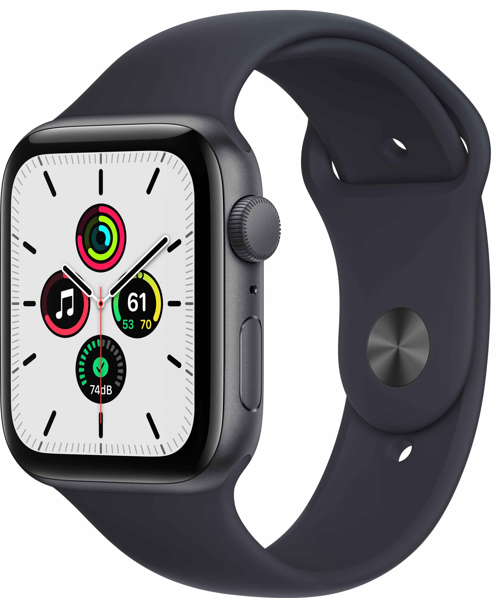 Apple Watch SE 44 mm GPS (Space Gray Alu/Midnight sportband) - Elgiganten
