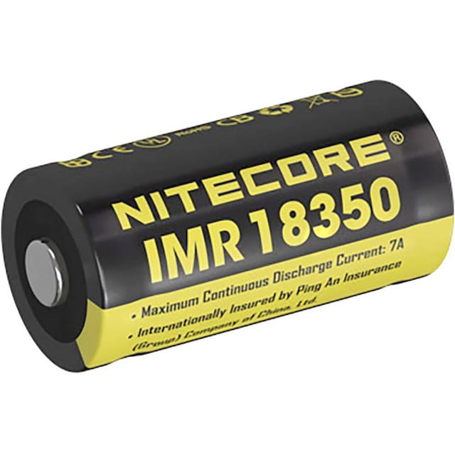 NiteCore IMR 18350 Specialbatteri laddbart 18350 Li-Ion