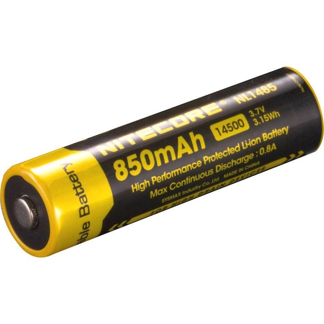 NiteCore NL1485 Specialbatteri laddbart 14500 Li-Ion