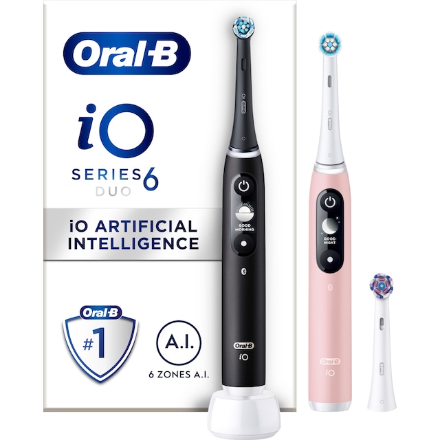 Oral-B iO 6s eltandborste 448877 duopack (svart/rosa)