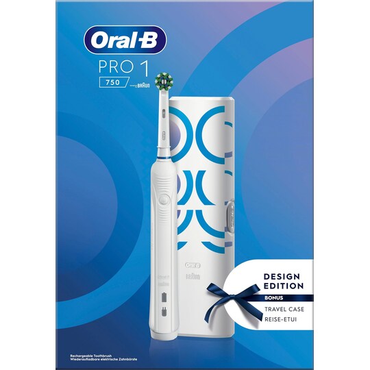 Oral-B Pro1 750 eltandborste 421504 (vit) - Elgiganten