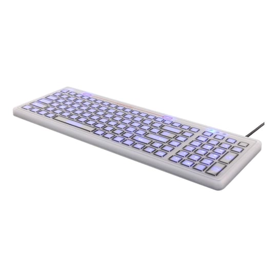 DELTACO Tangentbord i silikon, spillsäker, blå LED, IP68, grå/svart -  Elgiganten