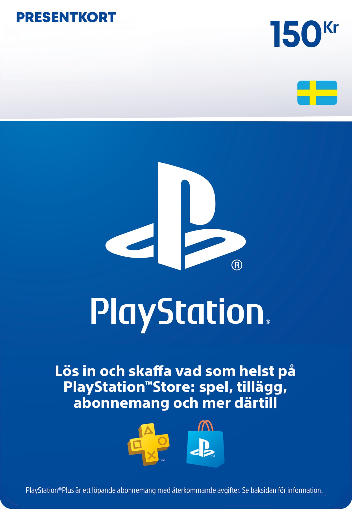 PlayStation Store PSN presentkort 150 SEK - Elgiganten