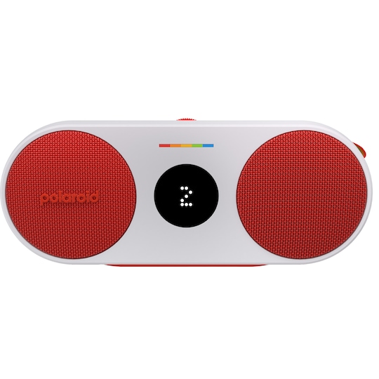 Polaroid Music P2 trådlös bärbar högtalare (röd/vit) - Elgiganten