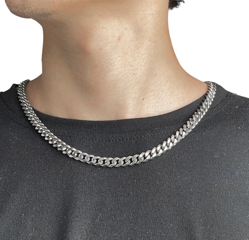 Mode Hip Hop Chain Halsband Rostfritt stål för män Silver - Elgiganten