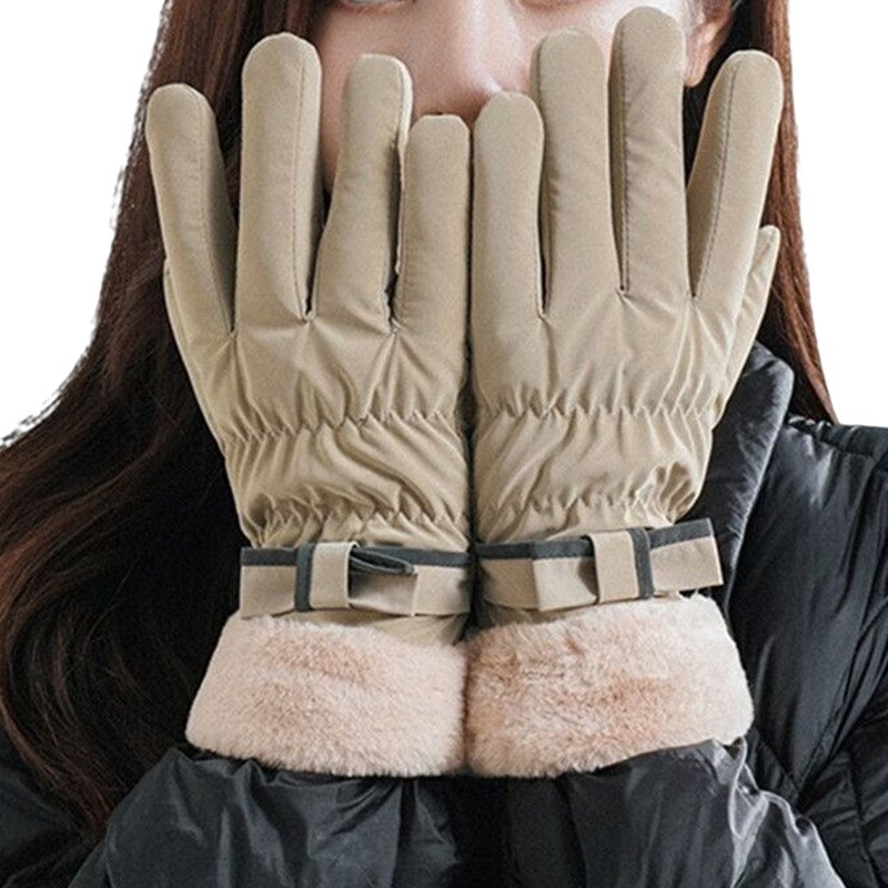 Varma vinterhandskar med touch Beige - Elgiganten