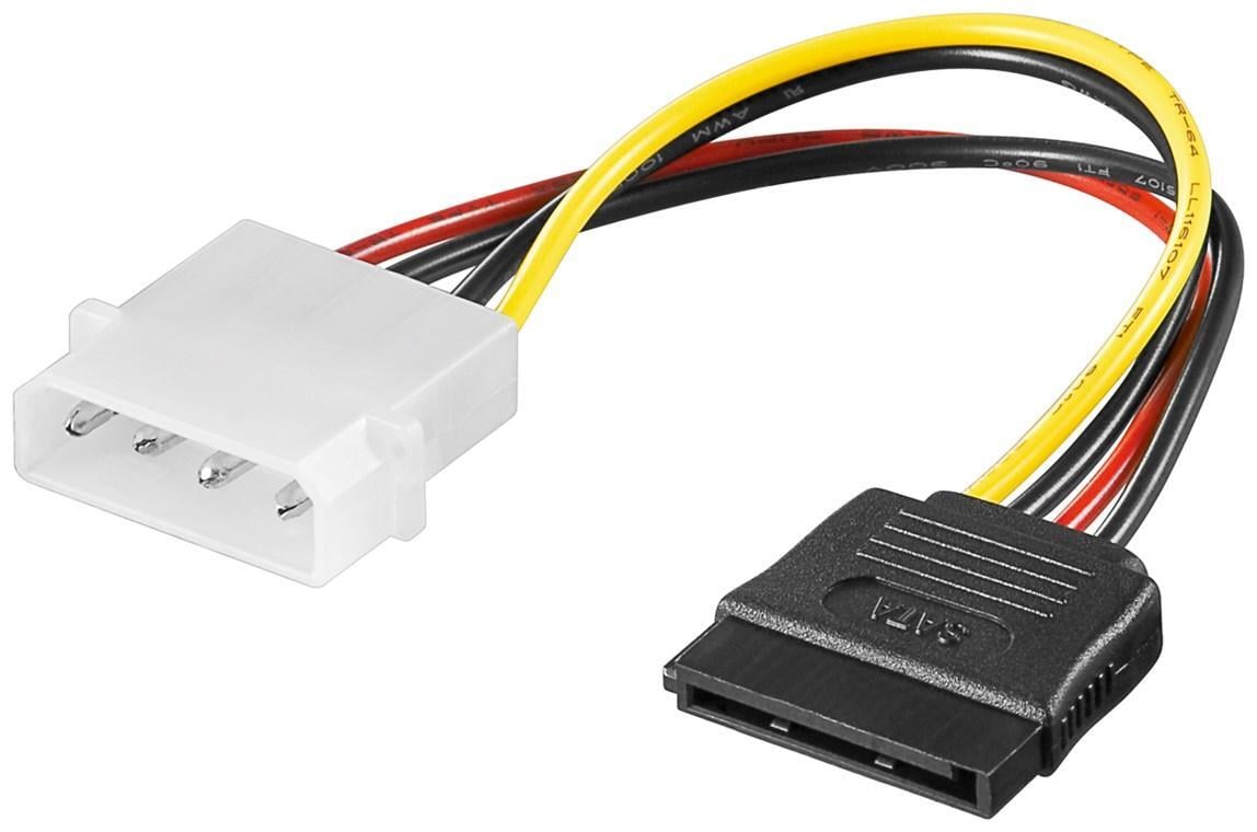 Strömkabel/adapter till pc, 5,25-kontakt till SATA - Elgiganten