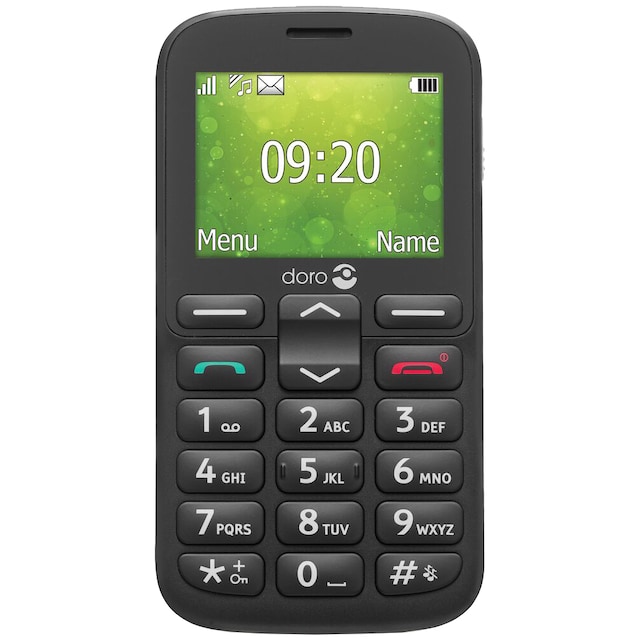 Doro 1385 mobiltelefon (svart) - Enbart 2G