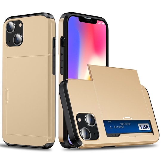 SKALO iPhone 14 Plus Armor Skal Korthållare - Guld - Elgiganten