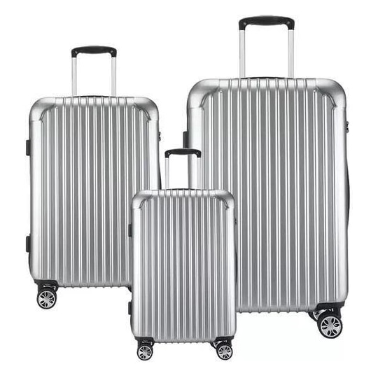 Resväskor i set, 3 storlekar, Silver - Elgiganten