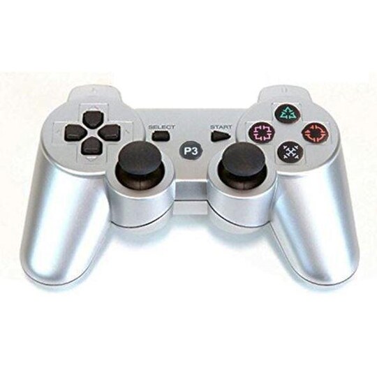 Trådlös handkontroll till PS3 med Bluetooth & DoubleShock 3, Silver -  Elgiganten