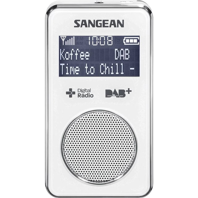 Sangean DPR-35 Fickradio DAB+, FM uppladdningsbart Vit