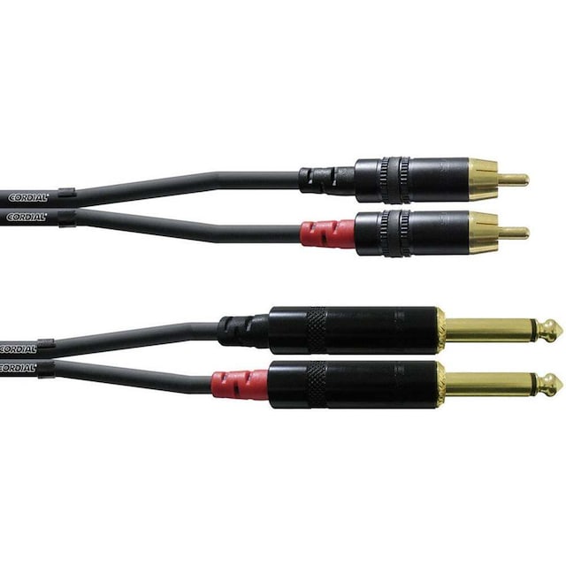 Cordial CFU3PC Audio Adapterkabel [2x Teleplugg 6.35 mm