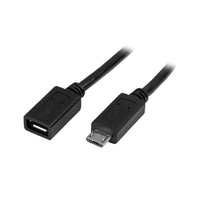 StarTech.com Micro-USB Förlängningskabel - M/F - 0,5 m, 0,5 m, Micro-U