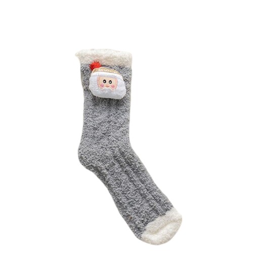 Christmas Fuzzy strumpor för kvinnor 3 par Grå 26x8 cm - Elgiganten