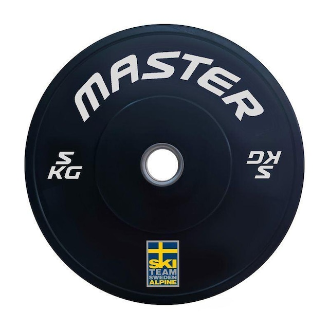 Master Fitness Bumper Ski Svart, Viktskiva Bumper 5 kg