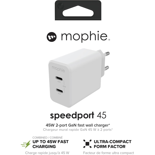 Mophie Speedport 45W GaN väggladdare