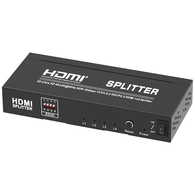Maxtrack CS 25-4 L HDMI-Splitter Svart