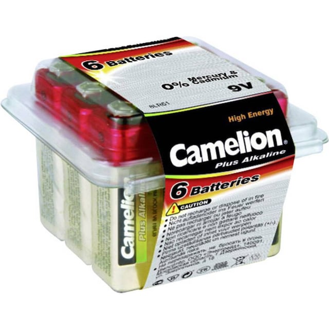 Camelion 6LR61 Batteri 9 V Alkaliskt 700 mAh 9 V 6 st