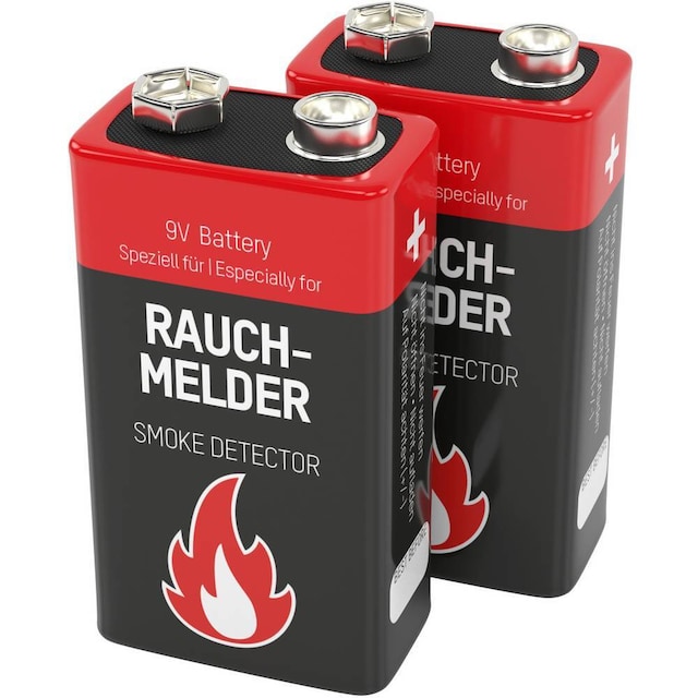 Ansmann Rauchmelderbatterie Batteri 9 V Alkaliskt 9 V 2