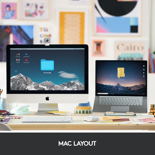 Logitech MX Keys Mini trådlöst tangentbord för Mac (ljusgrått) - Elgiganten