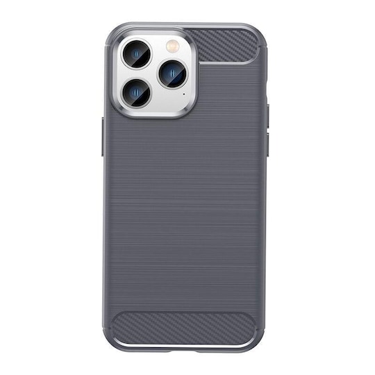 SKALO iPhone 14 Pro Armor Carbon Stöttåligt TPU-skal - Grå - Elgiganten