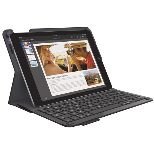 Logitech Type+ Tangentbordsfodral iPad Air 2 (svart) - Elgiganten
