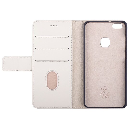 La Vie Huawei P10 Lite plånboksfodral läder (beige) - Elgiganten
