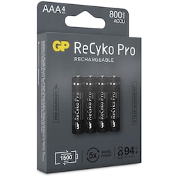 ReCyko Pro AAA-batterier 800mAh 4-pack