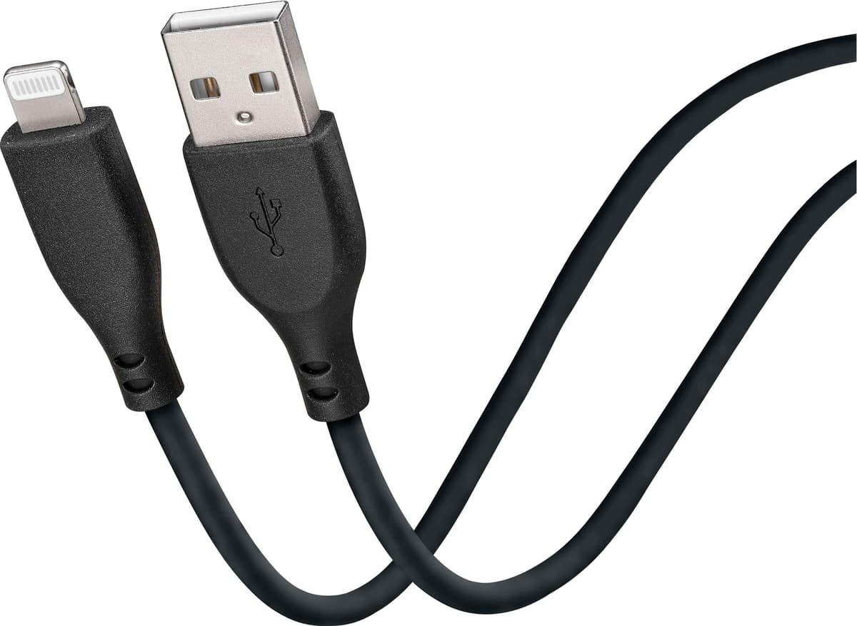 Goji USB-A till Lightning-kabel 1.8m (svart)