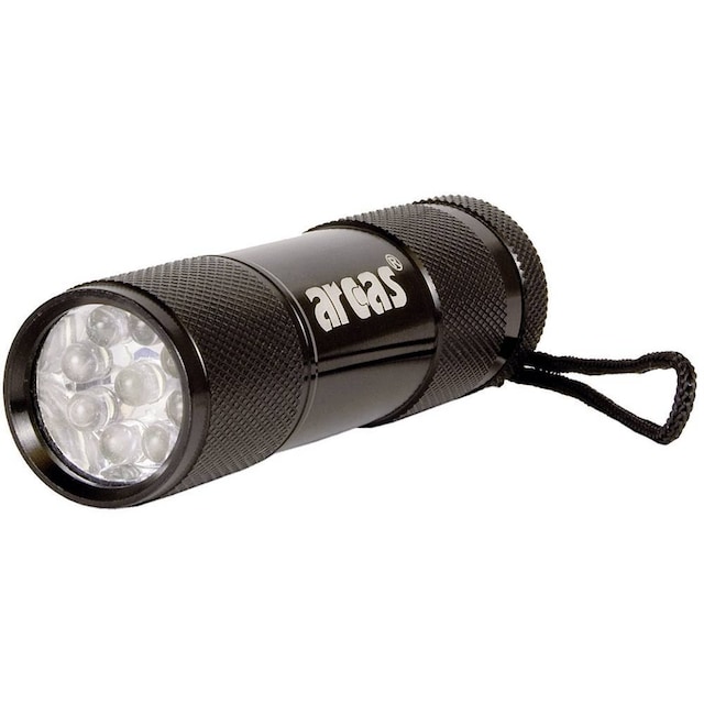 Arcas Alu 9 LED LED Mini-ficklampa batteri 65 g