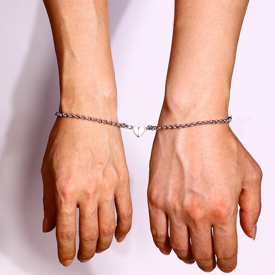 Magnetiska matchande armband för par 2-pack Silver - Elgiganten