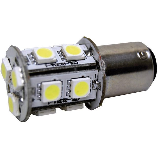 LED-signallampa Eufab SMD-LED BA15D Glühlampe weiß