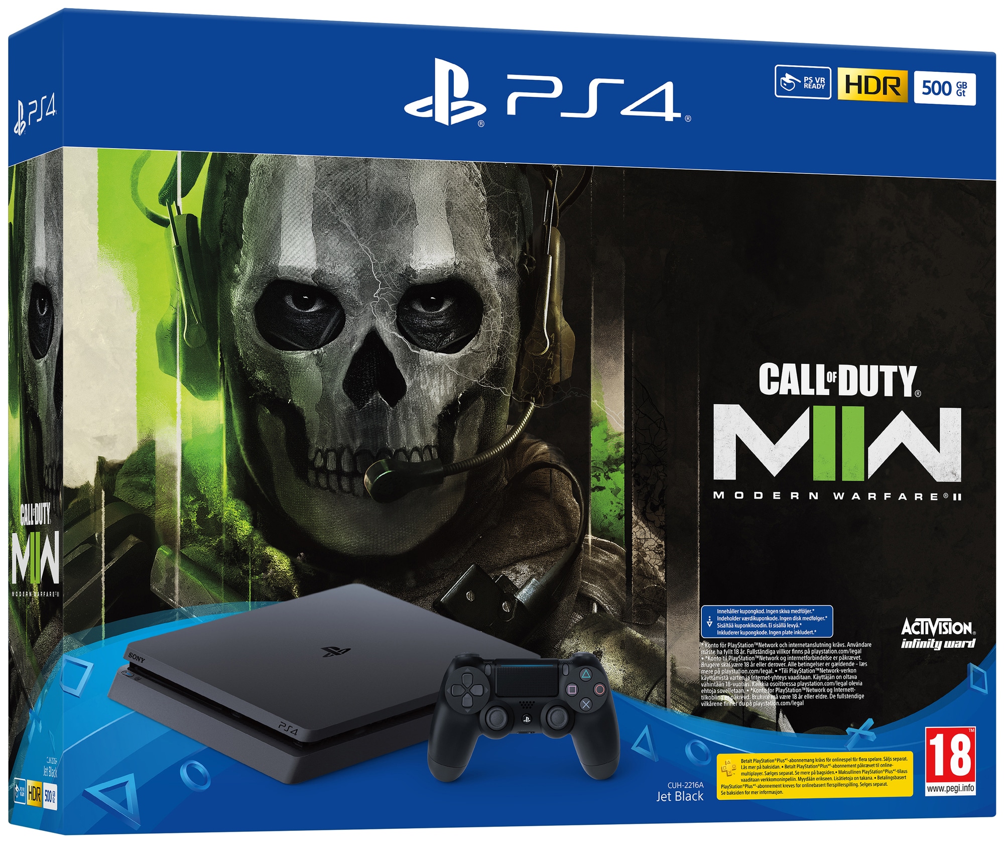 PlayStation 4 Console 500 GB + Call of Duty Modern Warfare II paket -  Elgiganten