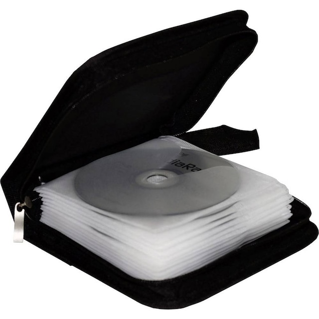 MediaRange CD-väska 24 CDs/DVDs/Blu-rays Nylon® Svart 1
