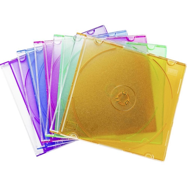 Basetech CD-fodral 1 CD/DVD/Blu-Ray Plast Blå,