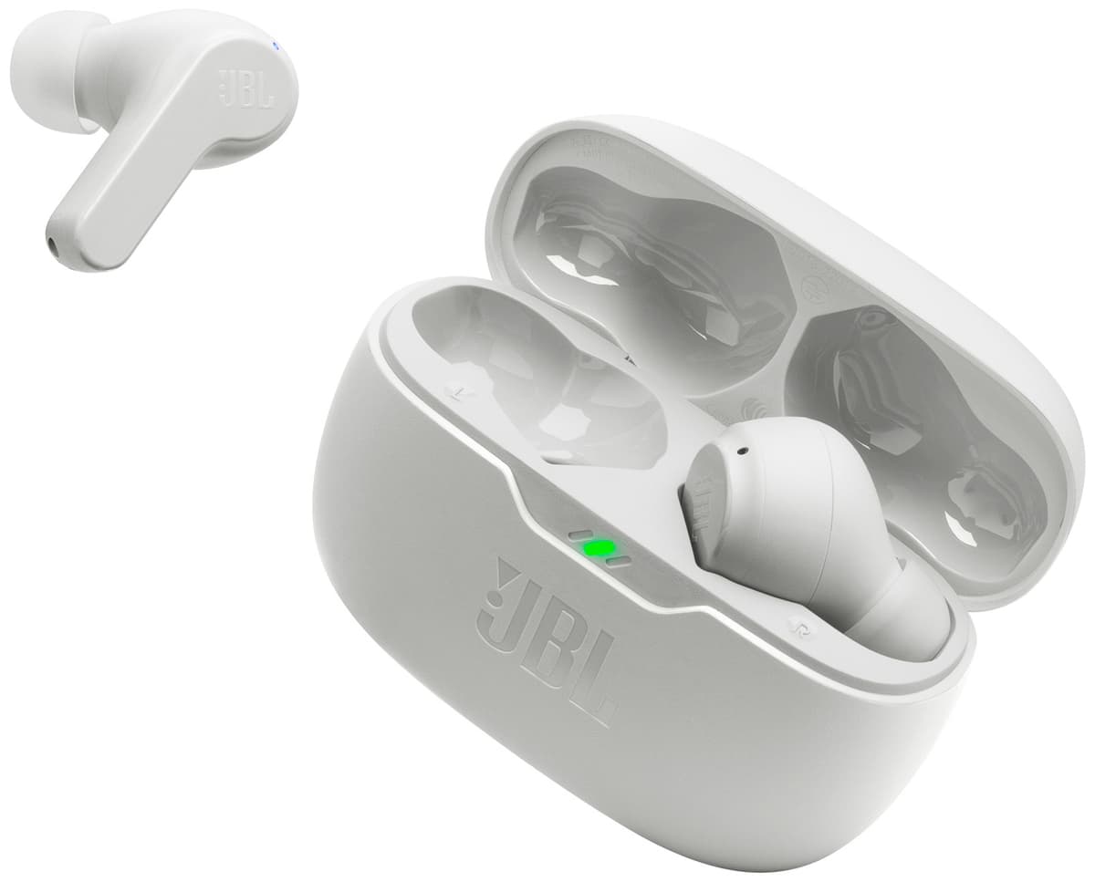 JBL Wave Beam true wireless in ear-hörlurar (vita)