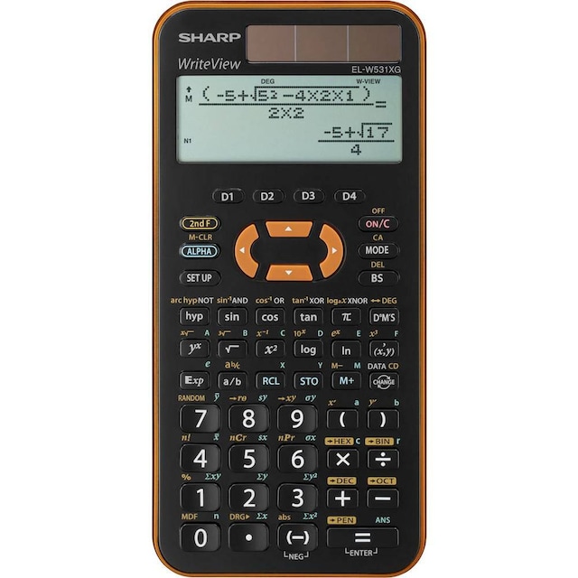 Sharp EL-W531 XG Skolräknare Orange Display (ställen):