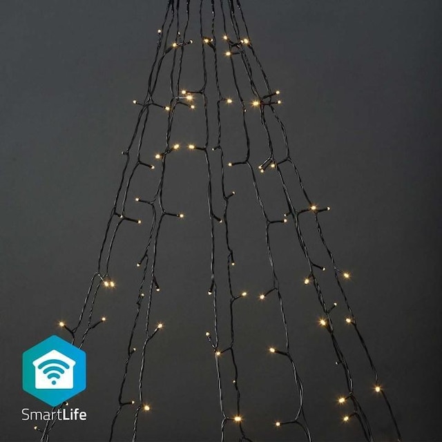 Nedis SmartLife Julbelysning | Träd | Wi-Fi | Varm Vit | 200 LED s | 20.0 m | 10 x 2 m | Android™ / IOS