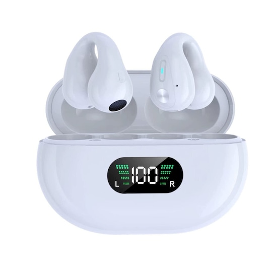 INF Trådlösa open-ear hörlurar Bluetooth 5.3 Vit - Elgiganten